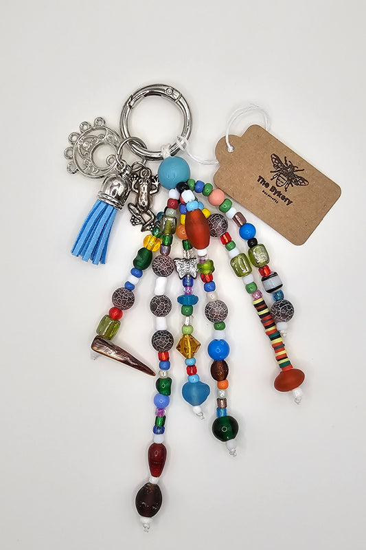 Beaded bag charm