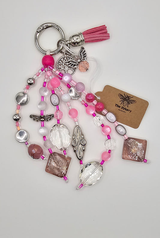 Beaded bag charm