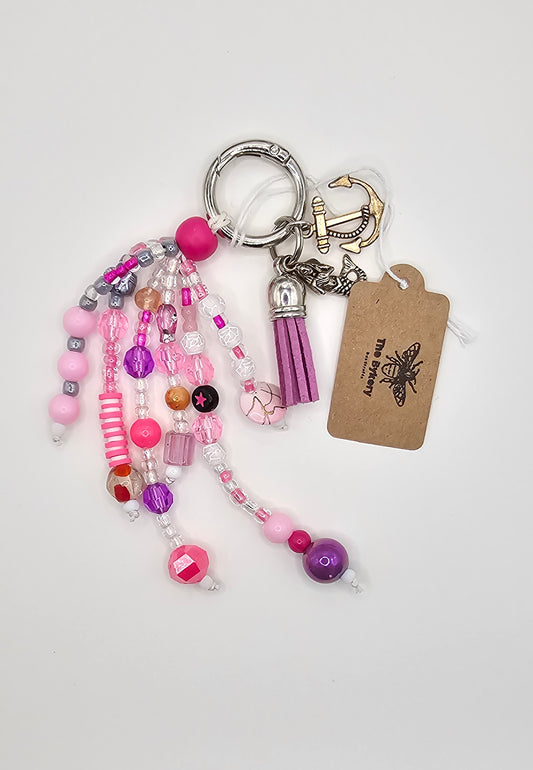 Beaded bag charm