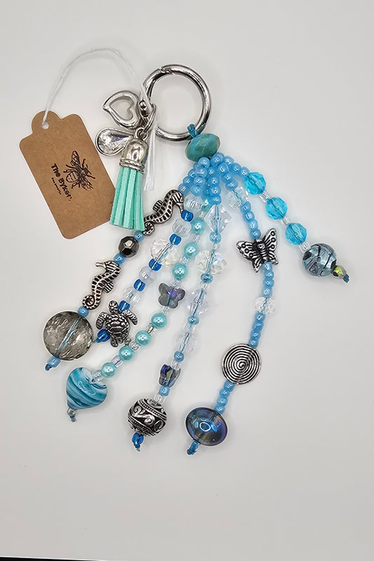 Beaded bag charm